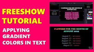 FREESHOW 1.4.7 | Applying Gradient Colors In Text