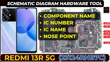 Redmi 13R 5G 23124RNB7C Component Name | Comp number | IC Name | nose Point diagram | DMR Solution