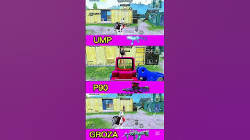 "UMP vs P90 vs GROZA 🔥 Full Damage Test 😱 | 4.0 Update Power Comparison 💥 | PUBG Mobile #shorts