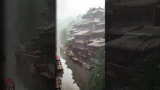 The Feelings Under The Mist And Rain In The Ancient Town #Scenery #Tourism #Shorts