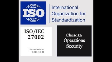 ISO 27002 - Control 12.1.1 - Documenting Operating Procedures