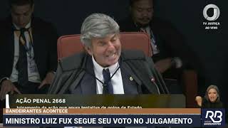 Tentativa de golpe absorve crime de abolição violenta do Estado democrático, diz Fux