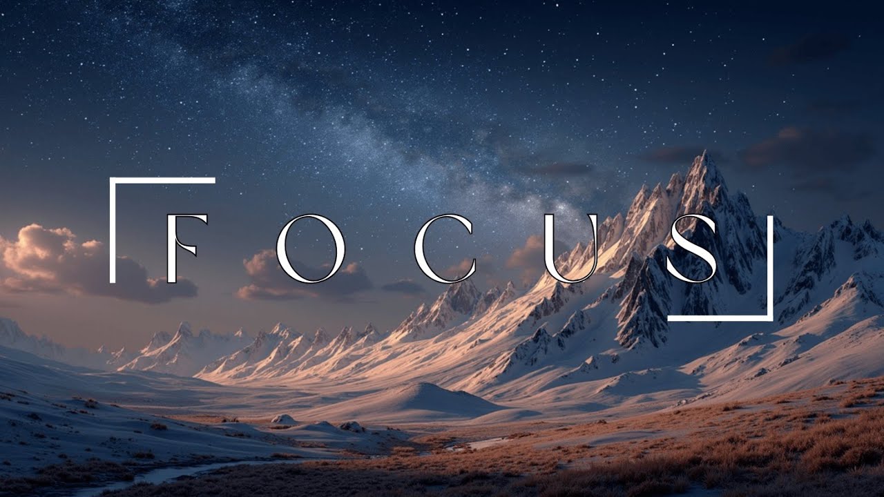 Deep Work Music for Focus - Snowy Mountain Starry Night Calm Ambient ...