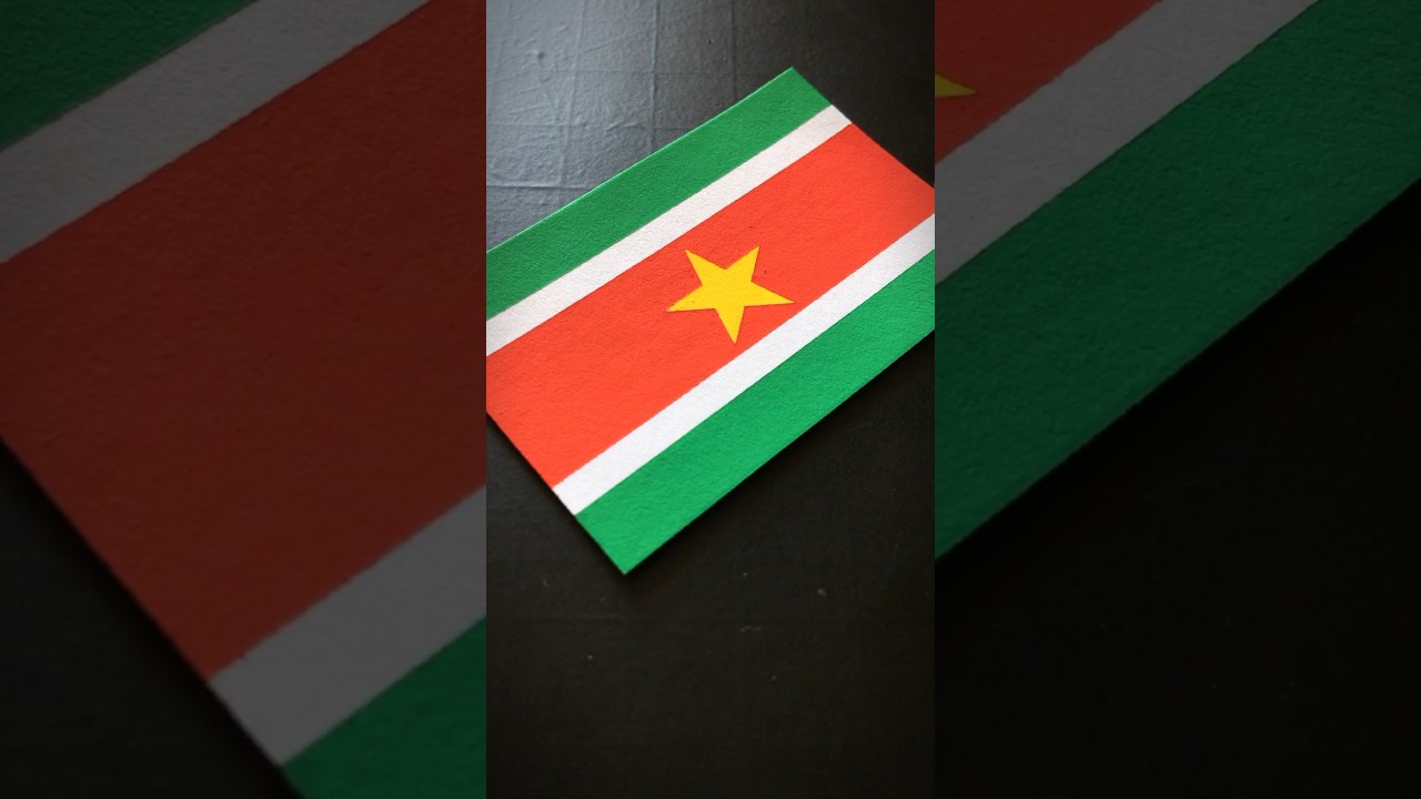 SURINAME 🇸🇷 Flag Drawing 