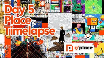 Official r/place canvas timelapse: day 5