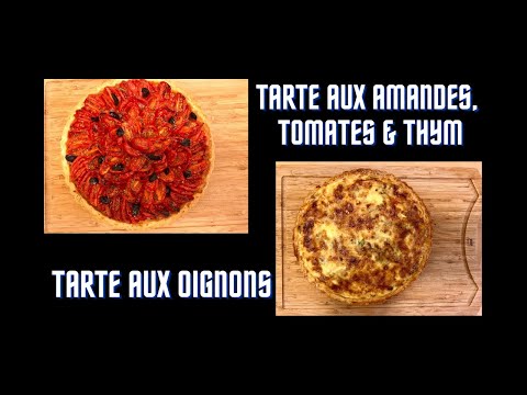 tarte-aux-amandes,-tomates-et-thym-&-tarte-aux-oignons##the-almond,tomato-and-thyme-pie-//onion-tart