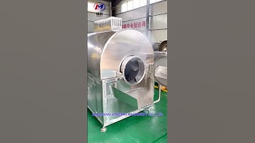 Rotary drum type nuts roasting machine processing video #shorts