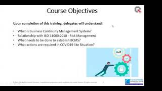 Online Session # 11 - An introduction to ISO 22301:2019 BCMS by Mr.Harinder Singh of M/s QGS