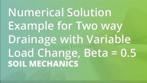 Numerical Solution Example for Two way Drainage with Variable Load Change, Beta = 0.5