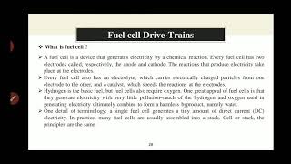 Electric, Hybrid and Fuel cell Vehicle, CH-1, Fuel cell-Drive train, Part-6