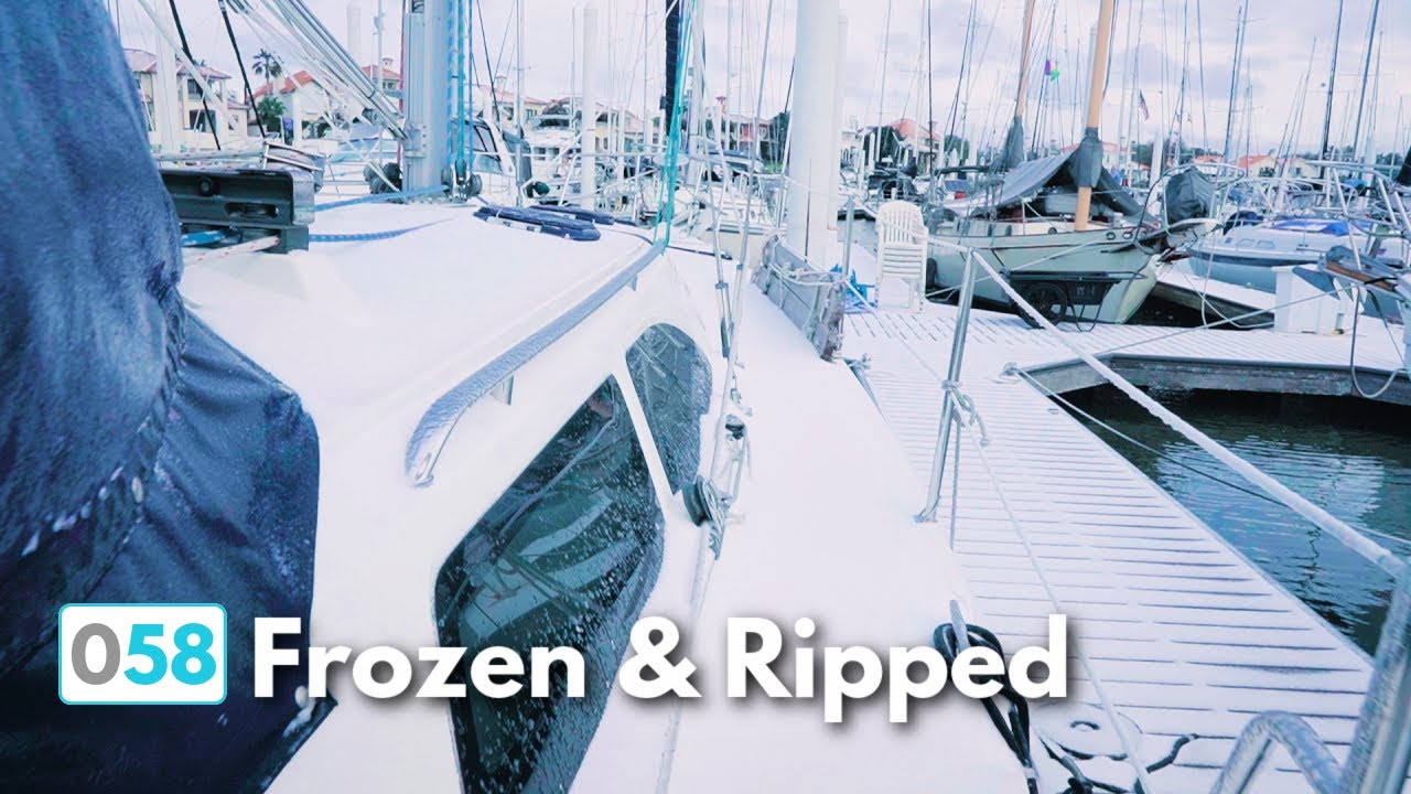 Quick Update: Frozen Cadence and Ripped Genoa |  ⛵ The Foster Journey