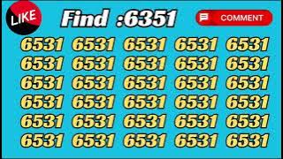 Find Odd Number [6351] within One minute?/#opticalillussion #trending #mathspuzle #trendingshort