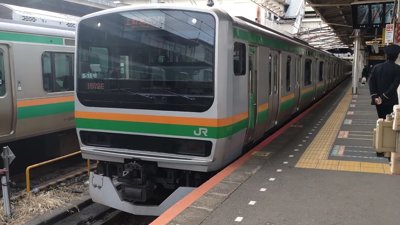 上野東京ラインE231系1000番台(S-15)+E233系3000番台(E-03) 宇都宮線