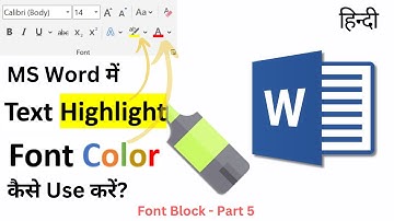 How To Use Text Highlight & Font Color in MS Word | Acme Collins School