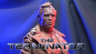 Terminator (T 800) Терминатор (Арнольд Шварценеггер). Скульптура персонажа из пластилина.