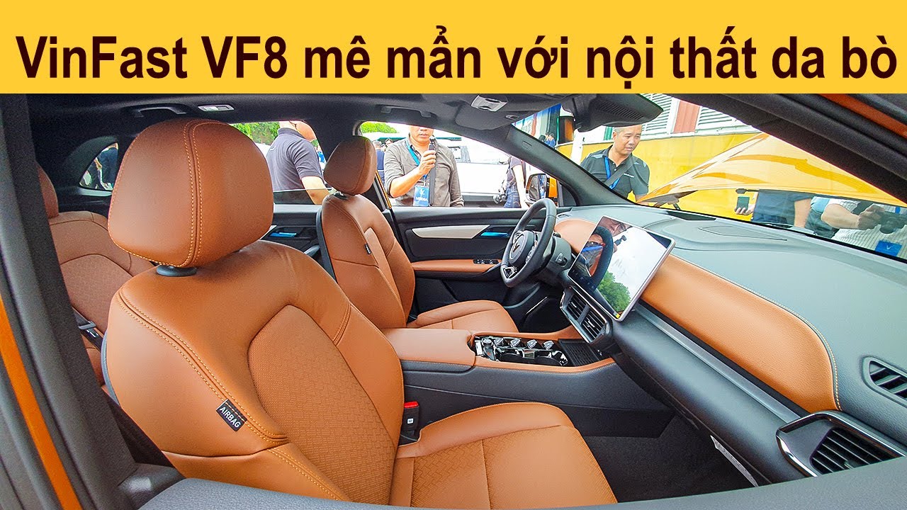VinFast VF8 bản Thương Mại đẹp mê mẩn với nội thất màu... - youtube
