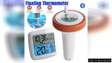 Wireless Floating Pool Thermometer with Clock BT Connection LCD Display Digital Thermometer for Bath