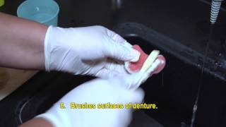 5  CLEANS AND STORES DENTURES