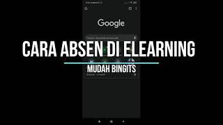Cara Absen Di Elearning