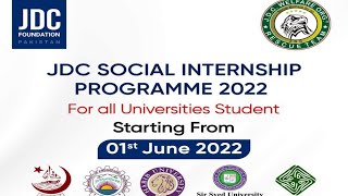 JDC Social internship program 2022 for University student