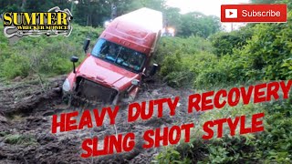 Heavy Duty Recovery. Sling shot style