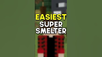 Easiest Super Smelter Minecraft Bedrock 1.21 (2025)  #minecraft #1upmc #mctutorial
