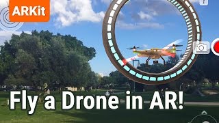 Dronetopolis AR iOS app - Drone flight simulator in Augmented Reality screenshot 5