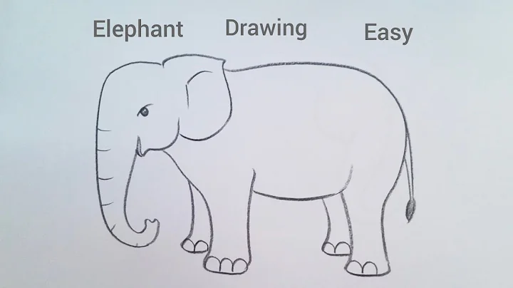 how to draw elephant drawing easy step by step@DrawingTalent