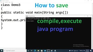 Java Tutorial | How to Execute Java Program