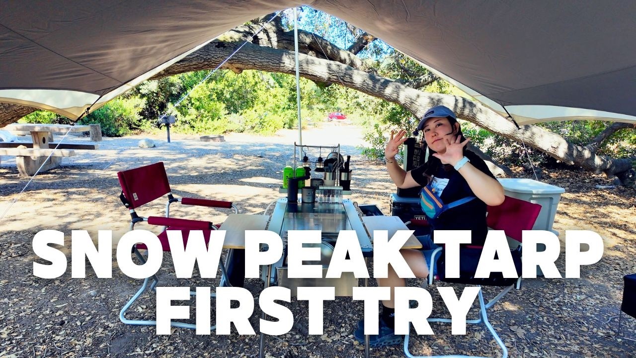 [미국 캠핑🏕️ : Arroyo Campground] 스노우 피크 타프, 네이처하이크 차콜 그릴 첫 사용기🔥