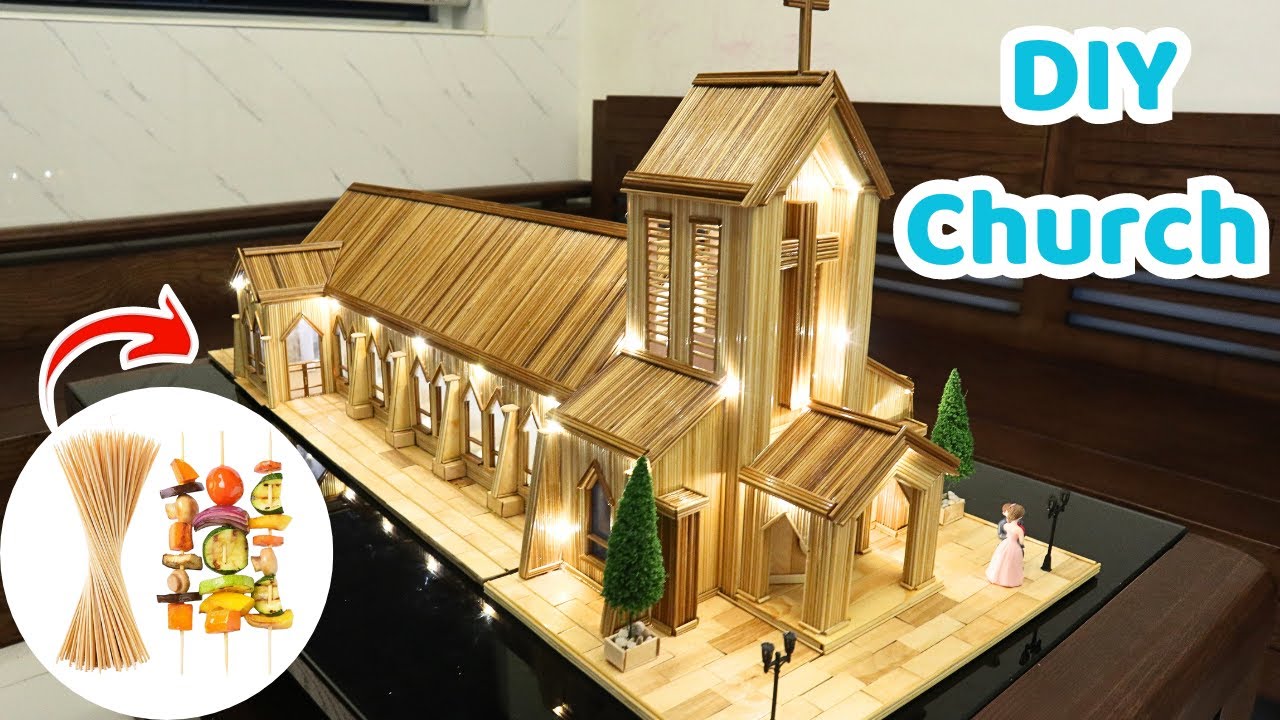 Церковь своими руками: как создать потрясающую модель церкви с помощью бамбуковых палочек