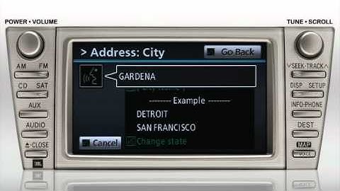 Navigation (input an address using voice recognition) Camry Toyota of Slidell