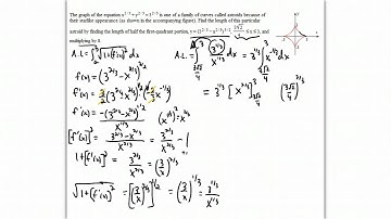 UPenn Math 104 Astroid Arclength