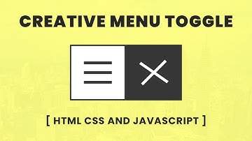 CSS Transforming Hamburger Menu Icon | Cretaive Menu Toggle With Html CSS and Javascript