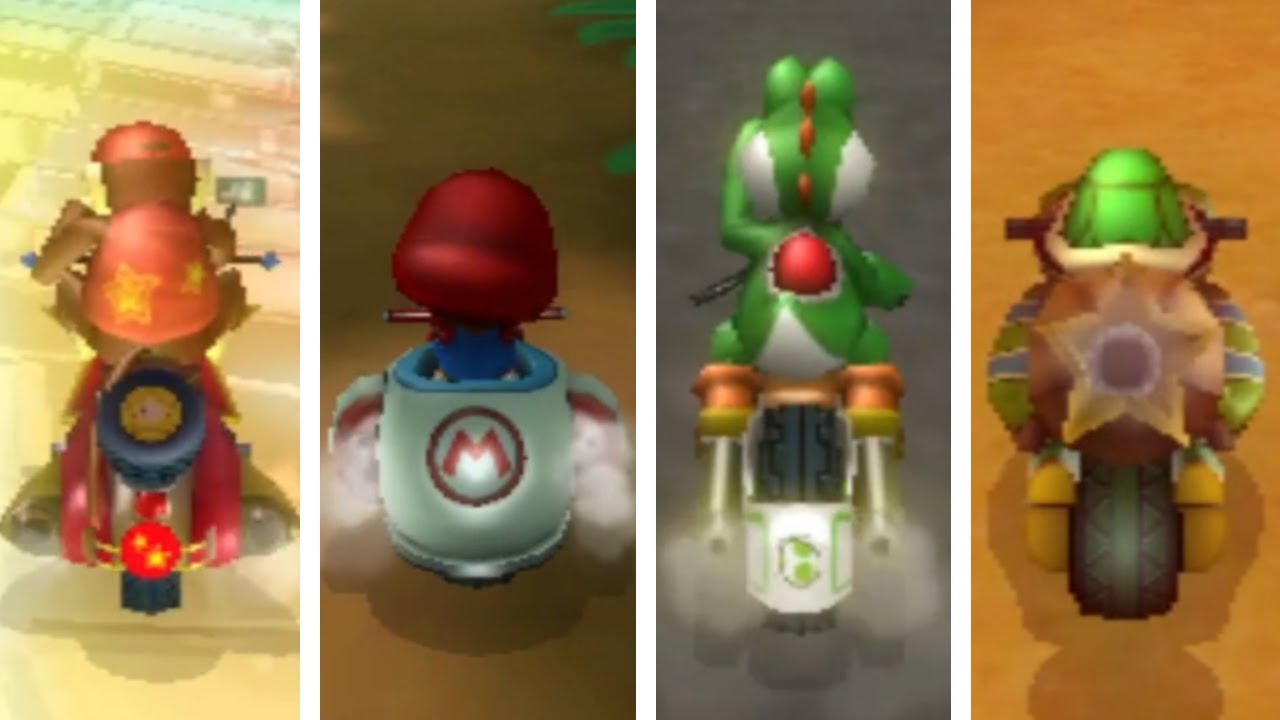 Mario Kart Wii - All Characters Losing Animations in VS Races (Bikes)