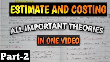 Estimating मा सोधिने आज सम्म को सबै Theory_(PART-2) 5TH SEM | @Er.dipesh186 #estimating