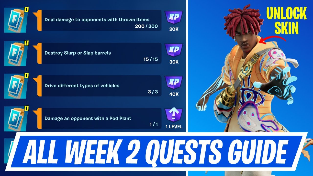 Fortnite Complete Week 2 Quests How to EASILY Complete Week 2 Quests