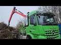 Mercedes benz  3353 arocs spezial mit heizohack hm 14860 kl fuelwood bei hackschnitzelproduktion