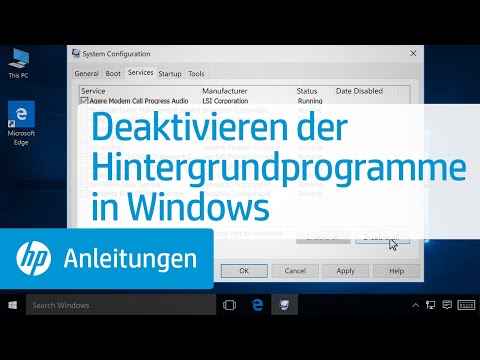 Deaktivieren der Hintergrundprogramme in Windows