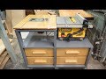 Making Table Saw Extension with Router Installed 【木工】檯鋸連雕刻機檯