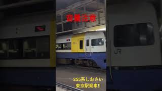 255系によるしおさい7号東京駅発車の様子。