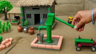 mini tractor making mini hand pump science project | DIY how to make cow shed