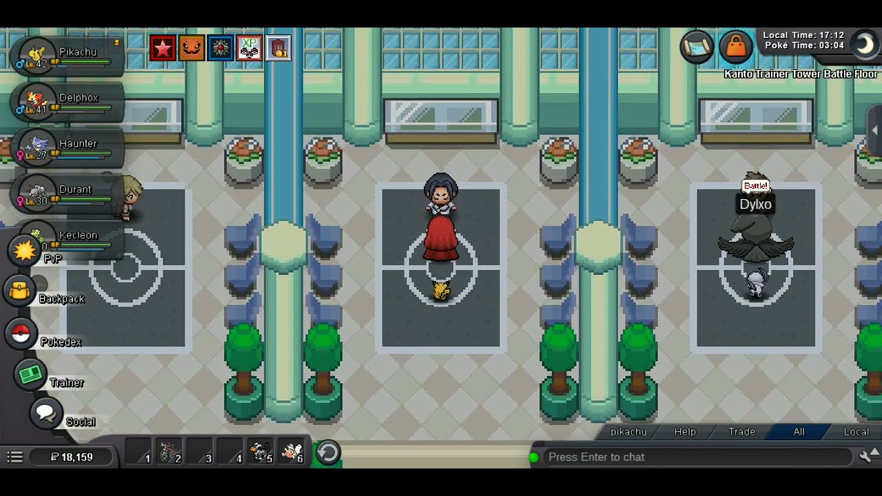 pokemon revolution online , Leveling di Trainer tower YouTube