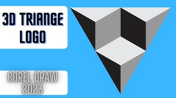 How to create 3d plane solid triangle logo using Corel Draw 2023
