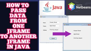 Best Way of passing Values between mutliple JFrames | Pass Data from one JFrame to another Java screenshot 2