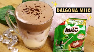 How To Make Dalgona Milo without Ovalette and without Whipped Cream | Tagalog Philippines