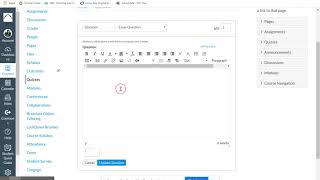 Canvas Tutorial: How to create an essay quiz question in Canvas