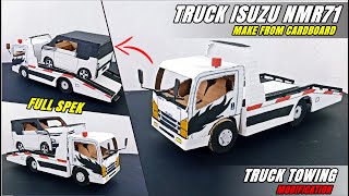Membuat Miniatur Truck Towing Isuzu NMR71 Full Mbois Dari Kardus | Miniatur Handmade
