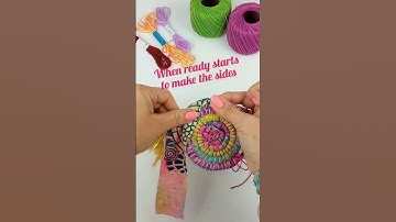 Upcycled fabric coiled vessel