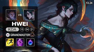 Hwei vs Sylas Mid - KR Grandmaster - Patch 13.24 Season 13